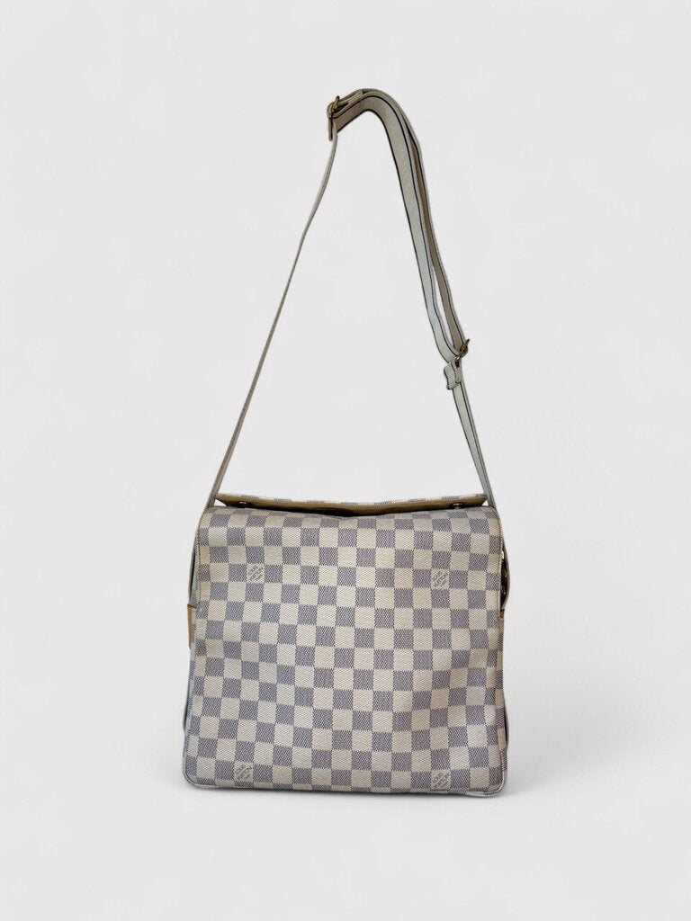 バッグ Louis Vuitton Naviglio Damier Azur Authentic LOUIS VUITTON Damier Azur Messenger Bag Crossbody Bag