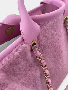 Chanel 2022 Large Deauville Tote in Shearling