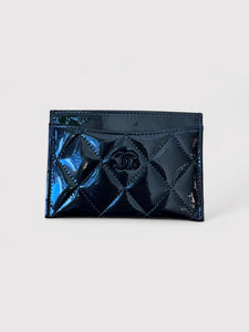 Chanel Patent Quilted Cardholder