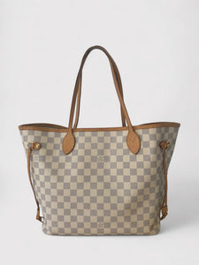 Louis Vuitton Neverfull MM Damier Azur with Pouch
