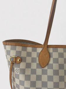 Louis Vuitton Neverfull MM Damier Azur with Pouch
