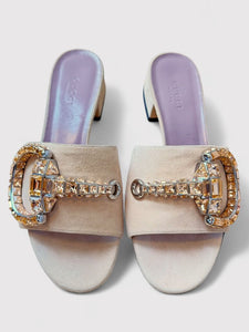 Gucci Suede Crystal Horsebit