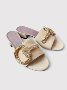 Gucci Suede Crystal Horsebit