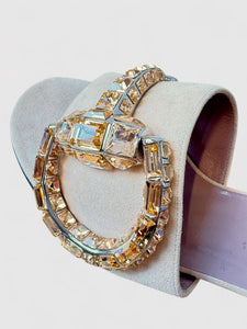 Gucci Suede Crystal Horsebit