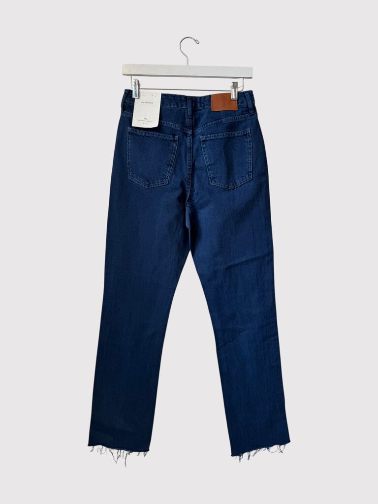 Unpublished Willa H/W Mom Fit Straight Leg in Tramarine NWT