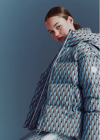 Four people in winter clothing posing against different backdrops.